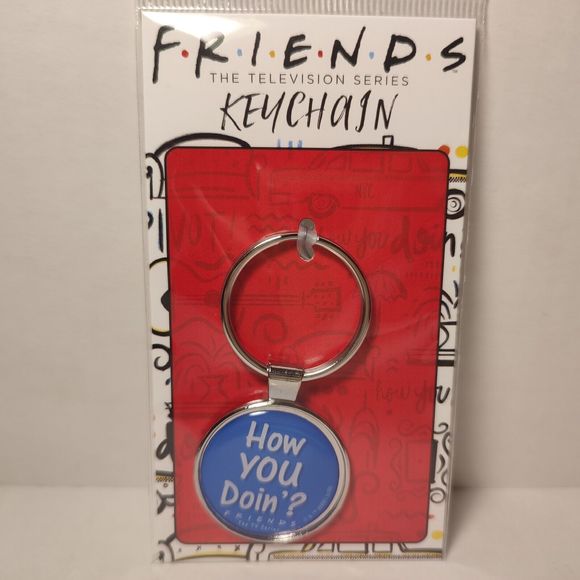 Friends How You Doin Keychain Official TV Show Metal Enamel Collectible Keyring - Picture 1 of 1